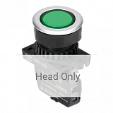 L3RFU-L3G Круглая плоская сигнальная лампа, утопленная, цвет Зеленый, без текста по кругу, диаметр 30 мм (БЕЗ блока ПОДСВЕТКИ)