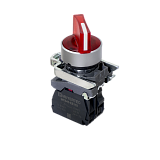 MTB4-BK24721 Переключатель на 2 положения с фиксацией и подсветкой, красный, 1NС, 24V AC/DC, IP65, металл preview