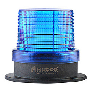 SNT-912-B-4 Сигнальный маяк 90 мм с расширенным диапазоном питания, стробоскопический эффект, Синий, 24-90V DC / 24-60V AC, IP65. Зуммер