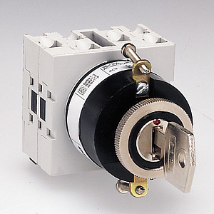 GX16 10 U12 Кулачковый переключатель. Трехполюсный, 2 положения, схема 10. фронтальная установка, с ключом, центр. крепление 22 мм