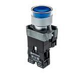 MTB2-BW3663 Кнопка с LED подсветкой, синяя, 220V AC/DC, 1NO, мет. preview