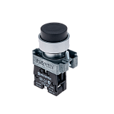 MTB2-BLZ112 Кнопка выступающая, черная, 1NO, мет.