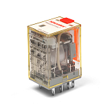 RKE4CO012LT Реле 4CO, 5A(250VAC/30VDC), 12VDC, мех. индикация, тест-кнопка с блокировкой, LED preview