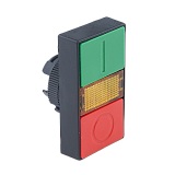 MTB2-EW84 Головка двойной кнопки прозрачная, красный/зеленый, пласт. preview