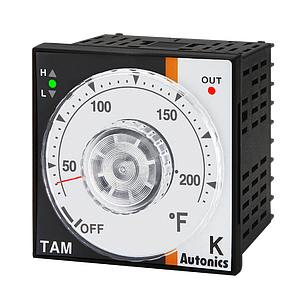 TAM-B4SKCF Температурный контроллер, DIN W72XH72mm, Аналоговый, ПИД-регулятор, выход управления ТТР, K термопара, 32 до 2192 F, 100-240VAC