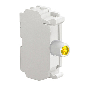 LPXLPSB5 Светодиодный индикатор для кнопочных пультов типа LPZ, с постоянным свечением, с полной защитой от повыш. напряжения, с пружинным подключением, питание 12…30V AC/DC, цвет желтый