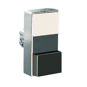 8LM2TB7214 Толкатель двойной кнопки нажатия, в металлическом корпусе, без фиксации, с 1 выступающей и 1 утапливаемой кнопками, (без крепежного основания ..AU120), цвет кнопок: белый/черный