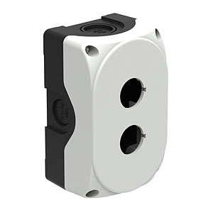 LPZP2A8 Корпус пластиковый для пультов управления, 2 отверстия под кнопки, цвет серый