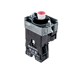 MTB2-BW634 Основание с модулем подсветки, 1NC блок-контакт, красный, 220V AC/DC, мет.