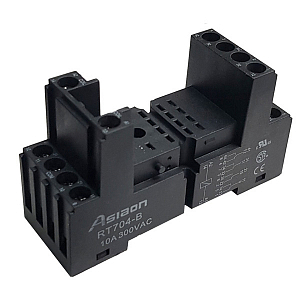 RT704-B Колодка DIN для реле AE, DRM 4p (полный аналог PYF-14BE) (black) Вес 65 гр.