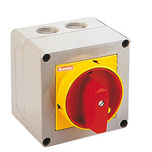 GX32 92 P25 КУЛАЧКОВЫЙ ВЫКЛЮЧАТЕЛЬ ЧЕТЫРЕХПОЛЮСНЫЙ 2 ПОЛОЖЕНИЯ В КОРПУСЕ, manopola lucchettabile