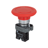 MTB2-BSZ1264 Кнопка грибовидная возврат поворотом, 1NC, красный, O60 мм, мет.
