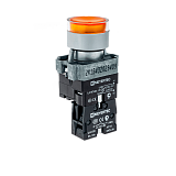 MTB2-BW3563 Кнопка с LED подсветкой, желтая, 220V AC/DC, 1NO, мет. preview