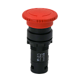 MTB7-ES542 Кнопка грибовидная красная, возврат поворотом c фиксацией, Ø 40 мм, 1NC, IP54, пластик