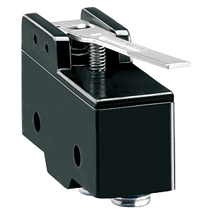 KSL2S Микровыключатель, плоский рычаг длиной 54 мм, 1NO+1NC, выводы под пайку