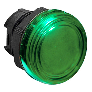 LPL3 Колпачок светового индикатора, пластиковый корпус из полиамида, под диаметр отверстия d=22 мм, (без крепежного основания LPXAU 120), цвет колпачка зеленый