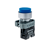 MTB2-BLZ116 Кнопка выступающая, синяя 1NO, мет.