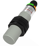 CR18XSCF08DPRY-E2 Емкостной датчик цилиндрический, M18x80 мм, пластиковый, заподлицо, выход PNP НО/НЗ, регул. чувствит., расст. сраб. Sn=8мм, питание 10…30VDC, 20 Гц, IP68, разъём М12 4-pin