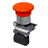 MTB4-BS542 Кнопка грибовидная аварийной остановки, красная, 40 мм, возврат поворотом с фиксацией, 1NC, IP65, металл preview