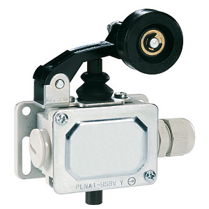 PLNA1HSB Металлический концевой выключатель, рычажный толкатель со смещенным роликом, 1NC, IP40
