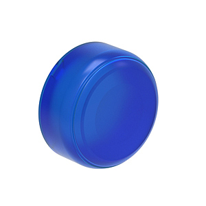 LPXAU136 Колпачок резиновый для плоской кнопки с подсветкой голубой