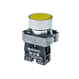MTB2-BAZ115 Кнопка плоская, желтая, 1NO, мет.