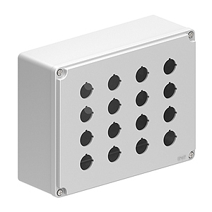 LPZM16CA8 Корпус для пультов управления на 16 кнопок d=22 мм, металл, серый, 190х250х90 мм