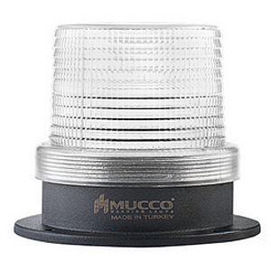 SNT-925-B-ND-5 Сигнальный маяк 90 мм, датчик освещенности, 5 режимов свечения, Белый, 85-260V AC/DC, IP65. Зуммер