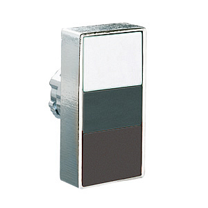 8LM2TB7114 Толкатель двойной кнопки нажатия, в металлическом корпусе, без фиксации, утапливаемые кнопки, (без крепежного основания ..AU120), цвет кнопок: белый/черный
