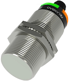 CR30XCF15DPCY-E2 Емкостной датчик цилиндрический, M30 мм, медно-никелевый сплав, заподлицо, выход PNP НЗ, регул. чувствит., расст. сраб. Sn=15 мм, питание 10…30VDC, 25Гц, IP67, разъём М12 4-pin