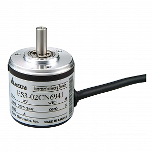ES3-02CN6941 Инкрементальный энкодер, 200 имп/об, 6000 об/мин, 7...24 В, сплошной вал: 6 мм, диаметр корпуса: 36,6мм, выход: открытый коллектор