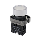 MTB2-BAF11 Кнопка плоская белая, 1NO, IP67, металл