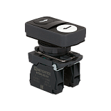 MTB5-AL3512 Кнопка двойная плоская, черная/белая, маркировка "стрелки влево-вправо", 2NO, IP65, пластик