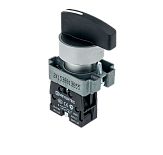 MTB2-BJZ112 Переключатель, длинная ручка, черный, 2 полож. 1NO, фикс., мет.