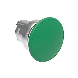 LPSB6143 Грибовидная, металлическая кнопка Platinum диаметром 40 мм, без фиксации, цвет зеленый, (без крепежного основания LPXAU 120M)