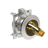 LPFSL1205 Металлический переключатель с короткой ручкой, d=30 мм, с подсветкой, 2 положения с фиксацией 0-1, (без крепежного основания LPXAU 120M), цвет желтый preview