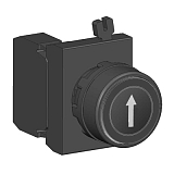 CM100DHOD Кнопка нажимная круглая черная вертикальная стрелка preview
