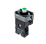 MTB2-BW613 Основание с модулем подсветки, 1NO блок-контакт, зеленый, 24V AC/DC, мет.