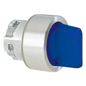 8LM2TSL1216 Переключатель с короткой ручкой (без крепежного основания ..AU120) в металлическом корпусе, 2 положения без фиксации 0<1, голубой