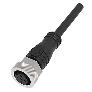 QE12-N5F5 Прямой разъем M12 5pin с кабелем 5м