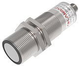 UR30-CM2DU5S-E5 Ультразвуковой датчик M30, дистанция сраб. Sn=120-2000 мм, слепая зона 0-180 мм, питание 9-30 DC, аналоговый, 0-5V, диффузное отражение, никелир. латунь, разъём М12 5-pin, в комплекте разъём с кабелем 2м + кронштейн, IP67