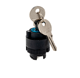 MTB2-EG2 Головка переключателя с ключом, черный, 2 полож. фикс., 1 выемки, пласт.