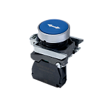 MTB4-BA61781 Кнопка плоская синяя, маркировка "стрелка влево-вправо", 1NO, IP65, металл