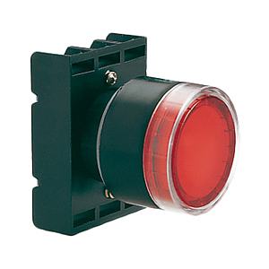 8 LP2T BL104 Толкатель кнопки пластиковый с возможностью подсветки, утапливаемый тип, видимый сбоку, без фиксации, (в комплекте с крепежным основанием ....AU120), цвет краcный