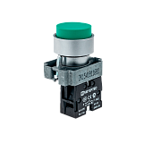 MTB2-BLZ113 Кнопка выступающая, зеленая, 1NO, мет.