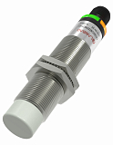 CR18XCN12DNOY-Емкостной датчик цилиндрический, M18x80 мм, медно-никелевый сплав, незаподлицо, выход NPN НО, регул. чувствит., расст. сраб. Sn=12 мм, питание 10…30VDC, 35Гц, IP67, разъём М12 4-pin