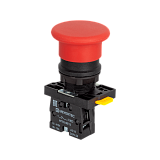 MTB2-EC42 Кнопка грибовидная красная, 40 мм, пружиный возврат, 1NС, IP54, пластик