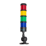 PVO1-424F-RYGB Светодиодная сигнальная колонна Raventek, диаметр 64 мм, с зуммером 4 цвета RYGB, Питание 24VDC, IP65 preview