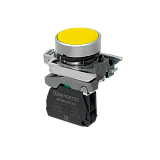 MTB4-BA51 Кнопка плоская желтая, 1NO, IP65, металл