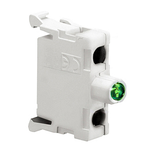 LPXLPBE3 Светодиодный индикатор для кнопочных пультов типа LPZP, с постоянным свечением, с полной защитой от повыш. напряжения, с винт. клеммами, питание 85…140V AC, цвет зеленый